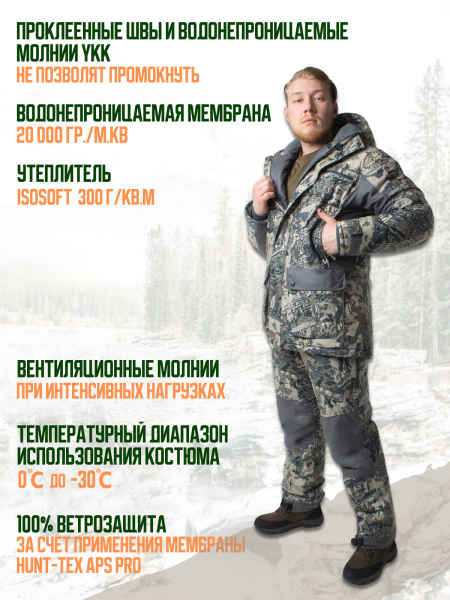 Охотничий костюм FINNHUNT Nordic Open Camo